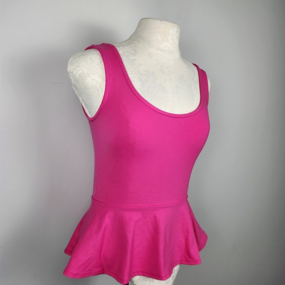 As Seen On Katherine Pierce Alternative Color Pink Bebe Peplum Top Size XS Y2K - Picture 4 of 10